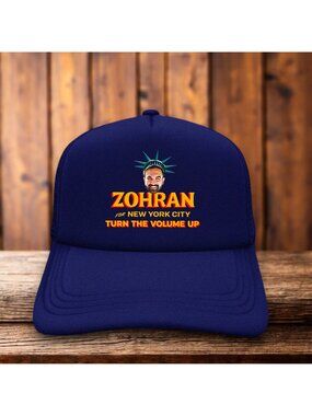 Zohran Mamdani Mens Trucker Hat Navy Snapback NYC Mayor Democratic Cap